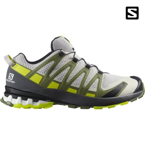 Tenis Para Trail Running Salomon Xa Pro 3d V8 Hombre Blancos Verde Oliva | MX EWRU918